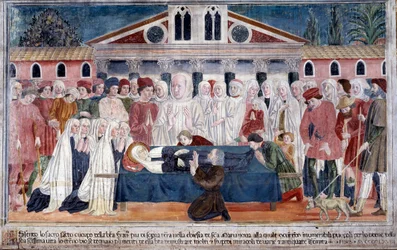 聖フランチェスカ・ロマーナの生涯 : 聖人の死（フレスコ画
