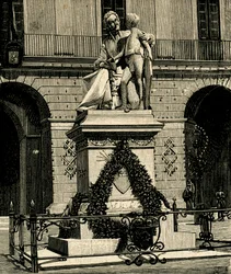 アントニオ・ボルトーネ（1844-1938）によるフランチェスカ・カプチェ（1769-1848）の記念碑（イタリア、アプリア州マグリエ市