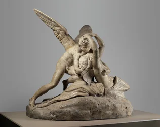 キューピッドとプシュケ、1794年（石膏）