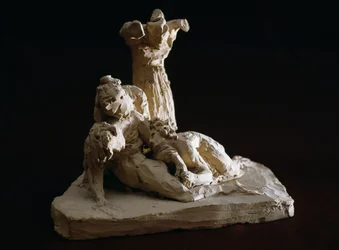 アントニオ・カノーヴァ（1757-1822）によるテラコッタ製スケッチ「キリストの嘆き」（イタリア、ヴェネト州ポッサーニョ市