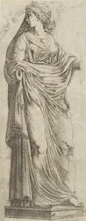 右を向いた女性、1540-45。