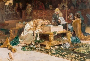アントニ・ムノス・イ・デグラン（1841-1924）の絵画「テルエルの恋人たち」。詳細1884