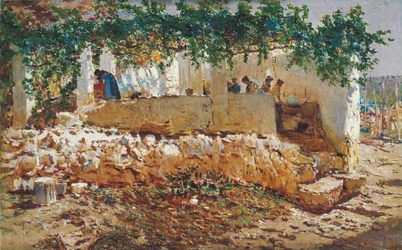 ウォッシャーウーマン - Munoz Degrain、Antonio (1840-1924) - 1903 - キャンバスに油彩 - 62x98 - Museo Carmen Thyssen、マラガ
