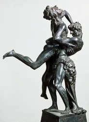 ヘラクレスとアンタイオス」1475年頃 アントニオ・ポライウォロ（1431または1432-1498）作 ブロンズ像 46cm イタリア