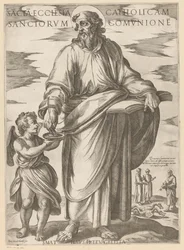 聖マタイの 聖体拝領の聖なるカトリック教会 (オブジェクトのタイトル) Christ, Mary en de apostle (シリーズタイトル)