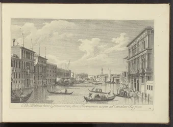 Gezicht op het Canal Grande en Palazzo Vendramin-Calergi te Venetië こちら側のグリマンの家から、玉座の家から、王立運河まで (オブジェクトのタイトル) アントニウス運河からのベニスの街のより有名な景色 アントニオによって放送された 38 枚のパネル