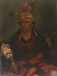 Chetan-woa-kutoa-mang The Hawk Who Hunts Walking, ca. 1887年。