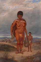ホッテントットの女性と子供たち、カリフォルニア州。 1893年。