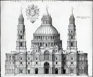 ローマのサンピエトロ大聖堂の計画、1539年