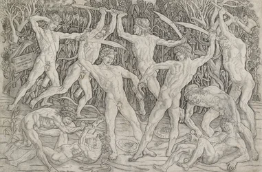 裸の男性の戦い、c1470-1475