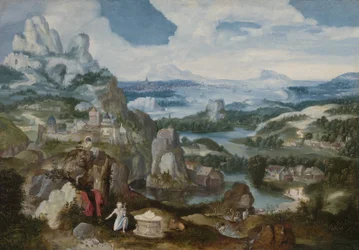 悔い改めた聖ジェロームのある風景、1530年〜40年