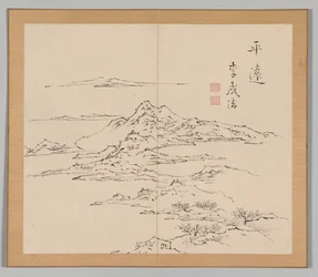 池野大河、第2巻の葉8、18世紀後の風景研究のダブルアルバム。