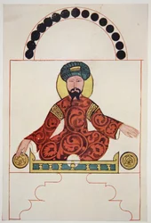 サラディンの同時代肖像、1180年頃、H.G.ウェルズ著『The Outline of History: being a plain history of life and mankind』、ロンドンに転載