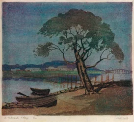 「水辺の村」、c1921