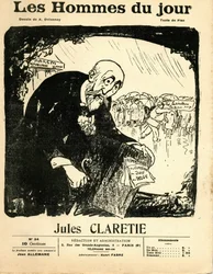 1906年頃の「The Men of the Day」の表紙 - Aristide Delannoy (1874-1911)によるイラスト。クラレ・ジュール（1840-1913）の作品