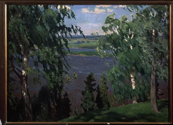 グリーンノイズ。 Arkadi（Arkady）Alexandrovich Rylov（1870-1939）による絵画、キャンバスに油彩