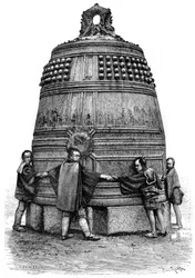 1895年、東京、芝地区の鐘。