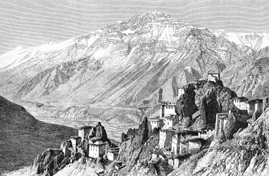 ダンカール、ラフル、スピティ、インド、1895年。