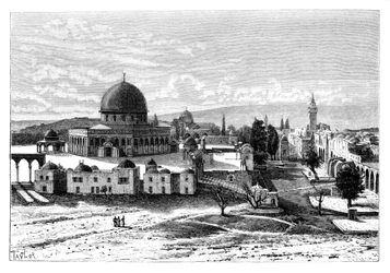 オマールモスク、エルサレム、イスラエル、1895年。