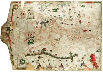 北東大西洋を示す地中海海図