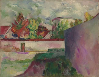 風景、シャトー・シリーズ 1910年頃 パネルに油彩