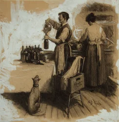 The Bootleggers（木炭、ガッシュ、ボード）