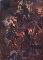 激しく戦いが激しく、長い間、ロマンスオブヒストリーからのイラスト：1920年代