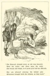 アルテガル卿の欺瞞の巣窟での冒険(版画)