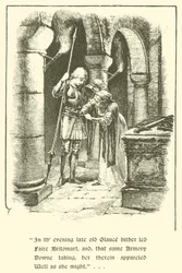 The Legend of Britomart, How Britomart Set Forth On Her Quest（ブリトマートの伝説、ブリトマートはいかにして旅立ったか）（エングレーヴィング