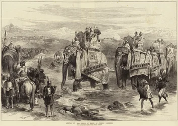 カシミアのジャンムーにプリンスオブウェールズが到着