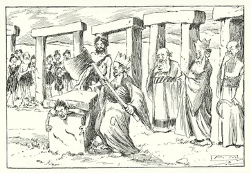 紀元前95年、ドルイド人（リトグラフ）