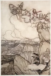 山の妖精、ワシントンアーヴィングのリップヴァンウィンクルのパブ。 1910