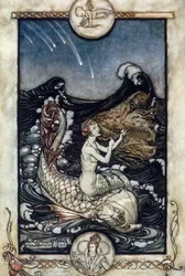 アーサー・ラッカム（1867-1939）によるウィリアム・シェイクスピア作『夏の夜の夢』の挿絵。