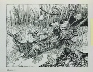 キングログ、「イソップの寓話」のイラスト、ハイネマン発行、1912