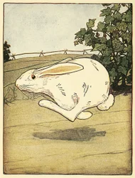 ピーターは走るのをやめない」（『ピーターラビット物語』より1916年（カラーリトグラフ版