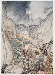 王の船は無事に港へ着いた, ウィリアム・シェイクスピア『テンペスト』の挿絵, 1926年刊
