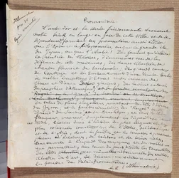 アルチュール・ランボーの詩「Promonttoire」の手稿