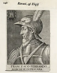 AVALOS, Fernando Francisco (1490-1546)。スペインの将軍。キシログラフィ。スペイン.マドリッド（自治州）.マドリード.国立図書館