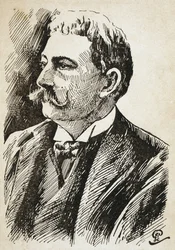 AZEVEDO, Aluisio de (1857-1913)。ブラジル人作家。エングレーヴィング。