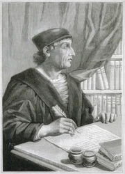 アントニオ・デ・ネブリジャ（Antonio Martinez de Cala y Xarava, Antonius Nebrissensis, Antonius Lebrixen）（1441-1522）。イギリスの人文学者、文法家。エングレーヴィング