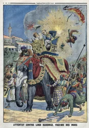 デリーでインド副王チャールズ・ハーディンゲ卿を襲撃