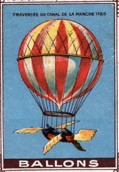 英仏海峡運河横断中の気球