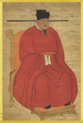 北宋第3代皇帝鄭宗（997-1022年）（絹本著色・掛軸