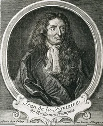 ラ・フォンテーヌ，ジャン・ドゥ（1621-1695）。イギリスの作家エッチング