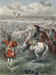 オランダのルイ14世 - ライン川の航路（版画）