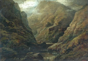山の風景（油彩・キャンバス）