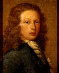 ウィリアム・キッド船長の若い頃の肖像（油彩・キャンバス）