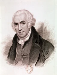 ジェームス・ワット（スコットランドの発明家、機械技師、化学者）の肖像（エッチング