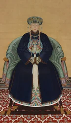 洪明皇太子（1705-1767）の第一夫人、万年夫人の肖像画