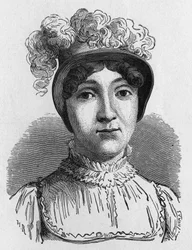 ソフィー・アルマンまたはブランシャール夫人（1778-1819）の肖像。気球の爆発事故で死亡。